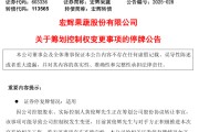 兴化明日停牌！又一A股，筹划控制权变更